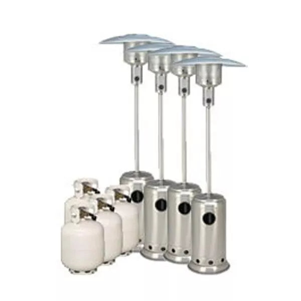 Package 4 with 4 heaters and 4 gas bottles